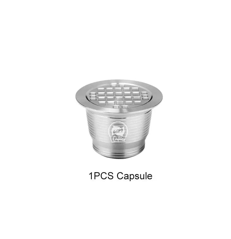 ICafilas Stianless Metal Refillable Reusable Coffee Capsule Spoon With Clips Tamper For Nespresso Capsule