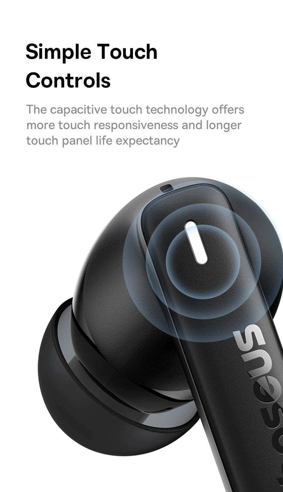 Wireless/Bluetooth Earphones IPX5 Waterproof - Baseus - Bowie E19