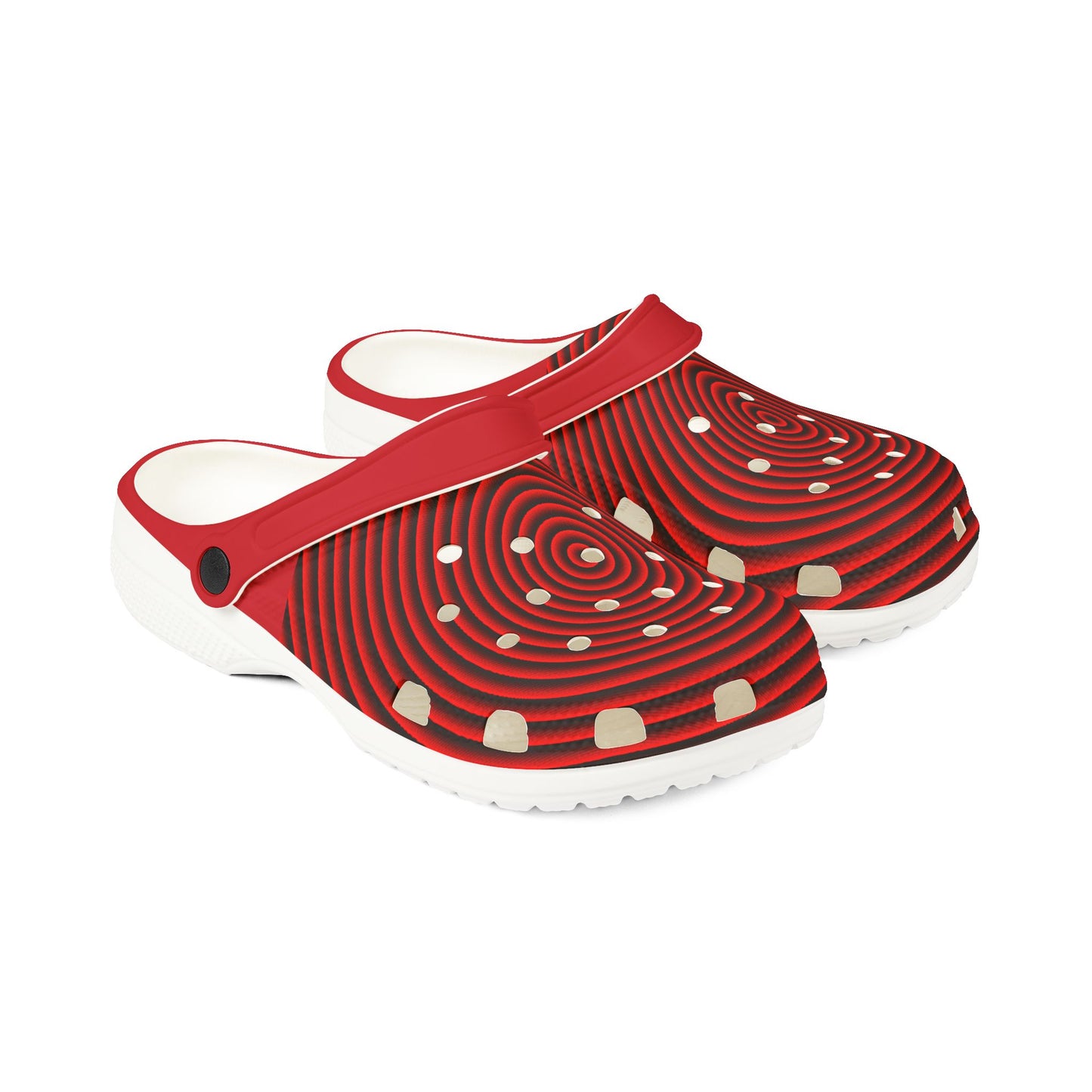 EVA Foam Psychedelic Spiral Red Shoes (AOP)