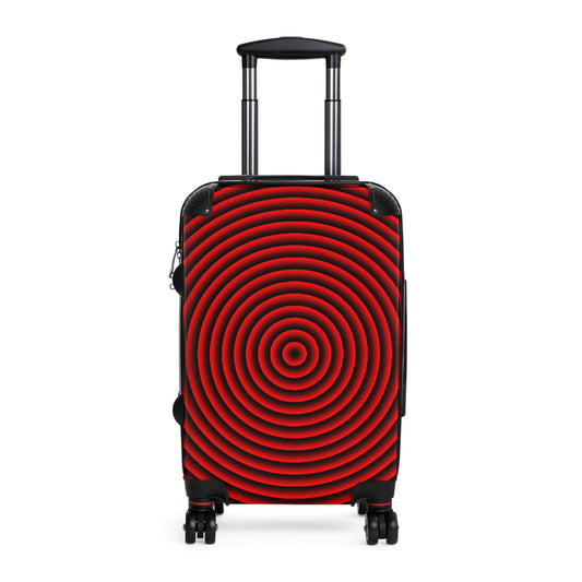 Psychedelic Spiral Red Suitcase - Travel Luggage