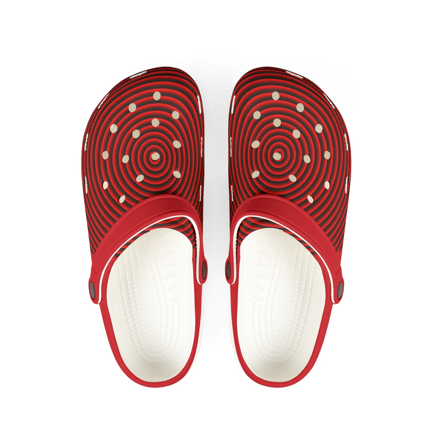 EVA Foam Psychedelic Spiral Red Shoes (AOP)