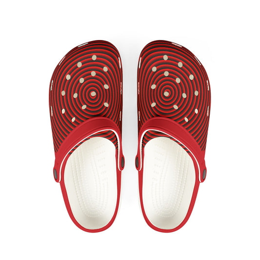 EVA Foam Psychedelic Spiral Red Shoes (AOP)