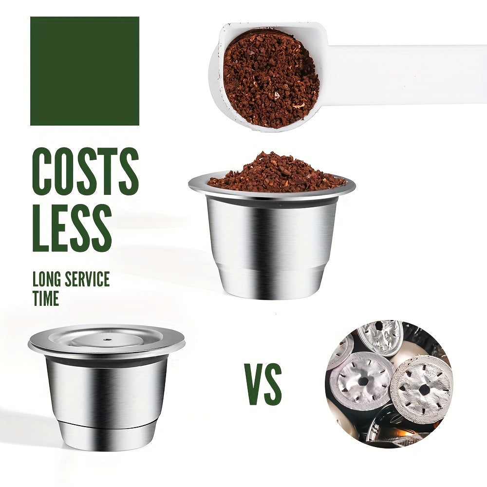 Stainless Steel Reusable Coffee Pods for Nespresso - Compatible with Inissia, Essenza Mini & More - High-Quality DIY Espresso Filters