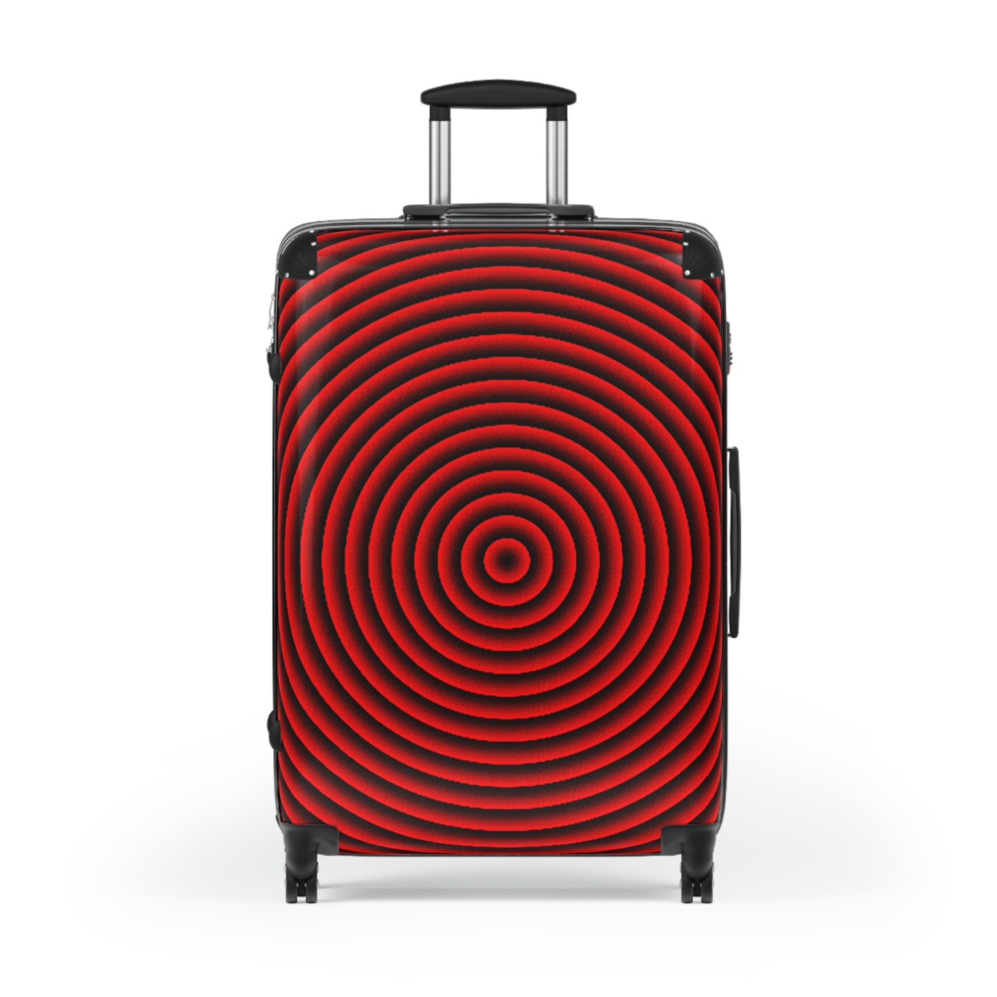 Psychedelic Spiral Red Suitcase - Travel Luggage