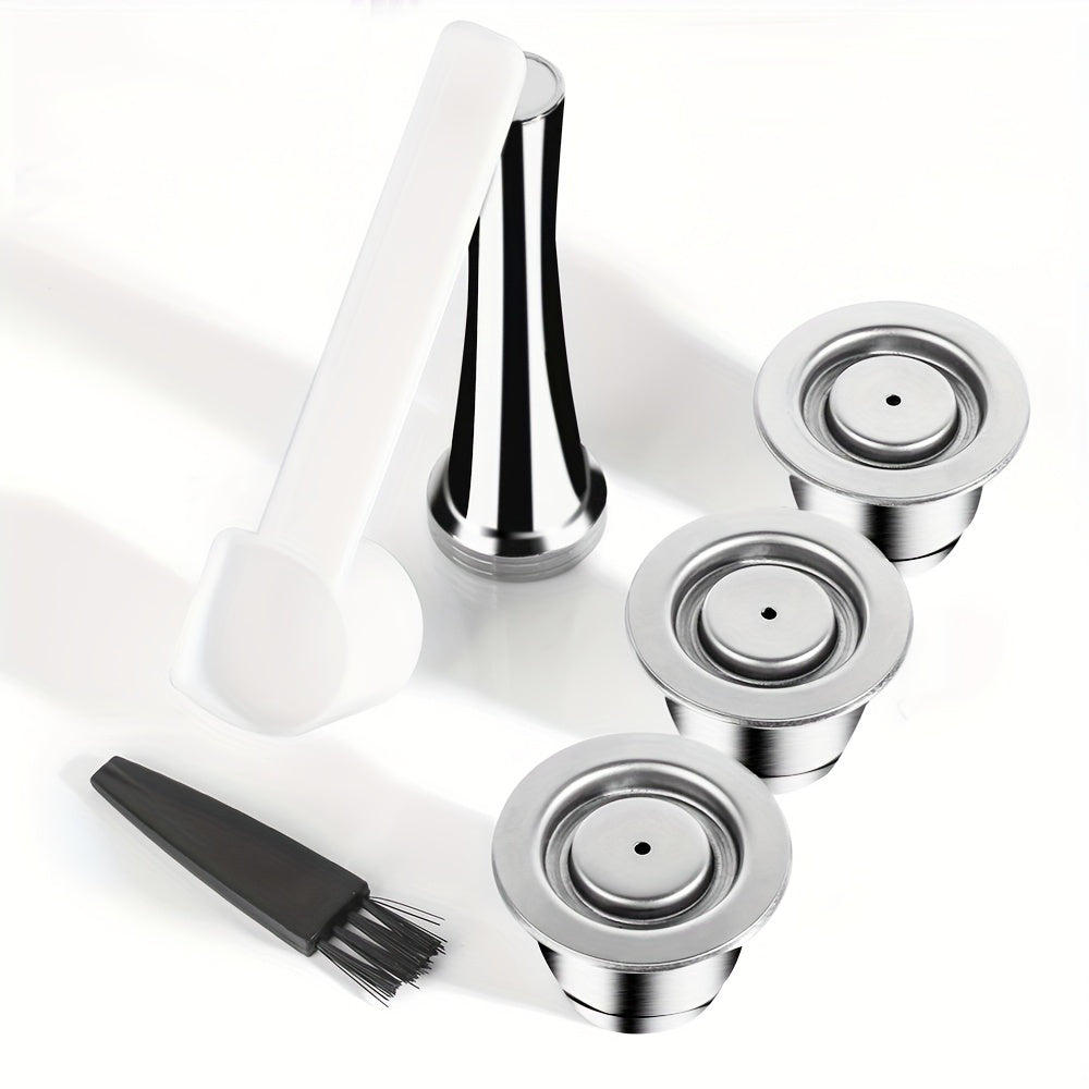 Stainless Steel Reusable Coffee Pods for Nespresso - Compatible with Inissia, Essenza Mini & More - High-Quality DIY Espresso Filters