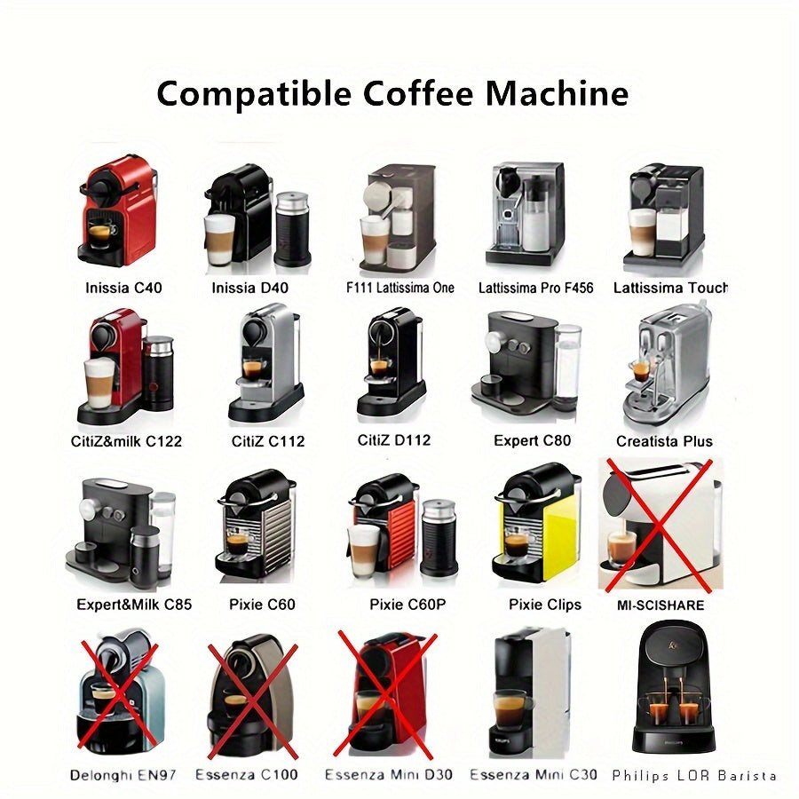 Stainless Steel Reusable Coffee Pods for Nespresso - Compatible with Inissia, Essenza Mini & More - High-Quality DIY Espresso Filters