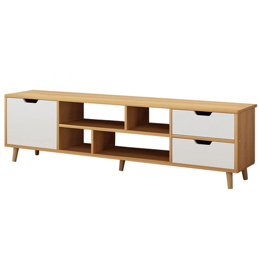 TV Stand, Media Entertainment Center with 3 Drawers and Open Shelves, Television Stand, TV Table, Media Console for Living Room