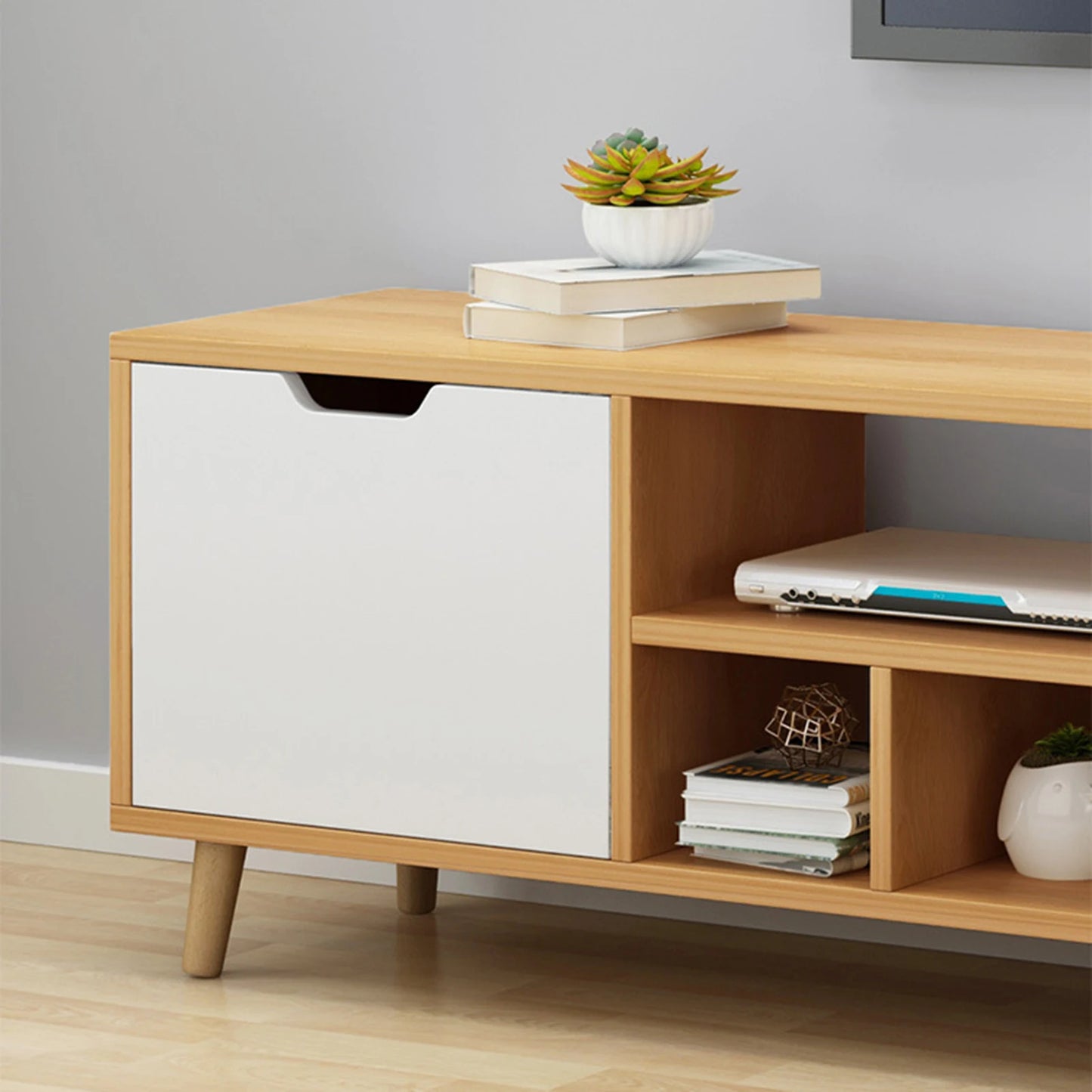 TV Stand, Media Entertainment Center with 3 Drawers and Open Shelves, Television Stand, TV Table, Media Console for Living Room