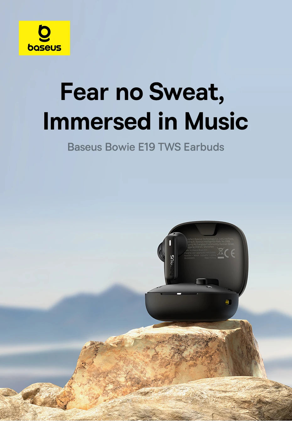 Wireless/Bluetooth  Earphones IPX5 Waterproof - Baseus - Bowie E19