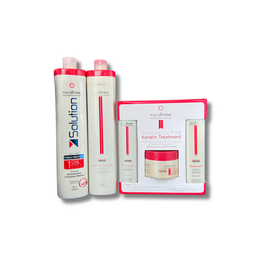 KeraPrime Solution 1L + Shampoo + Kit Home Care Beox